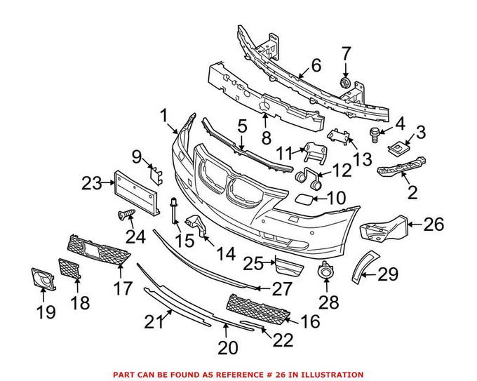 BMW Brake Air Duct - Front Driver Left 51117178085